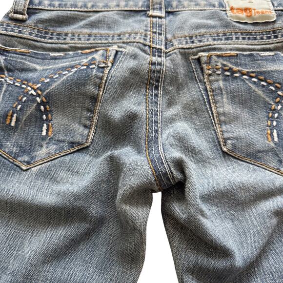 Tag Vintage Low Rise Straight Jeans Women's sz. 25 0 Blue Y2K 90s Retro - Picture 14 of 16